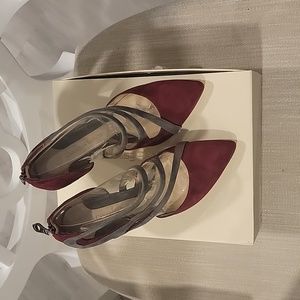 Caroline Espinosa Never worn. Org. $345 in original box Burgundy and Grey Lovely